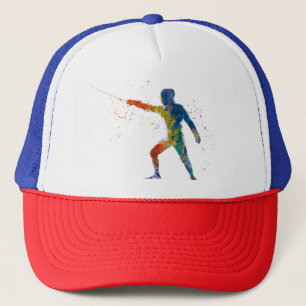 Gorra De Camionero watercolor fencing