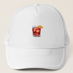 Gorra De Camionero Watercolor Manhattan Cocktail Drink