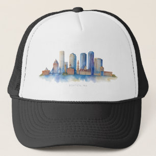 Gorra De Camionero Waterline de la ciudad de Boston   Mamáes modernas