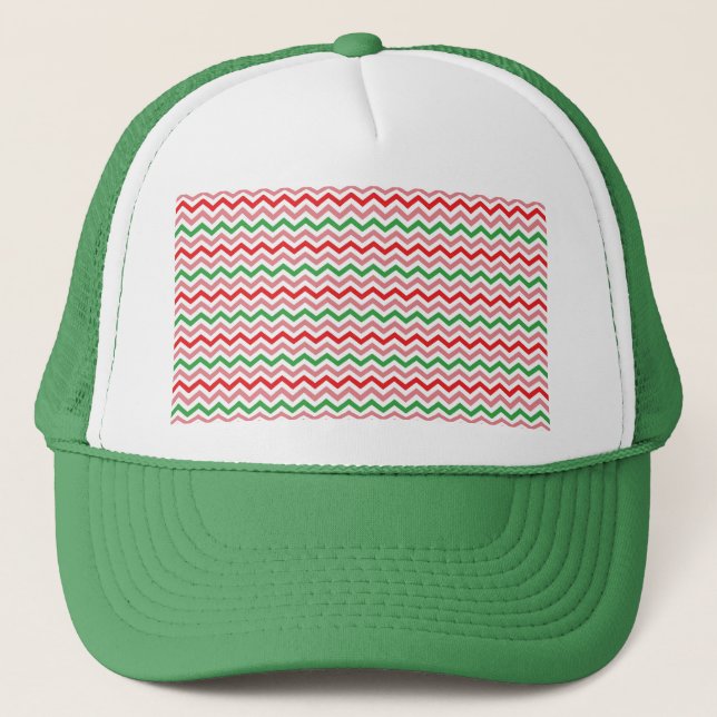 Gorra De Camionero Watermelon Summer Zigzag Stripes Pattern-56209 (Anverso)