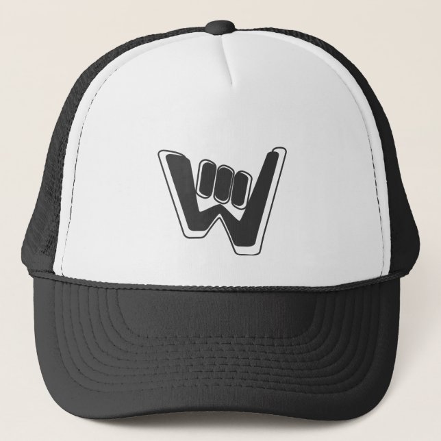 Gorra De Camionero Wave and Walk Charcoal Black Logo (Anverso)