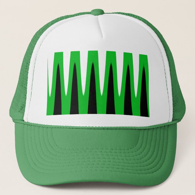Gorra De Camionero Wave Design Green (Anverso)