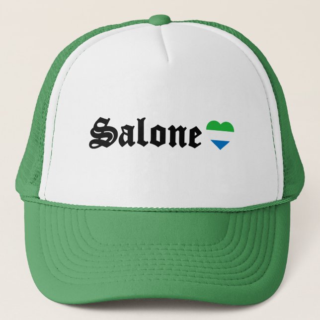 Gorra De Camionero WAYout Arts Salone Sierra Leone Blackletter (Anverso)