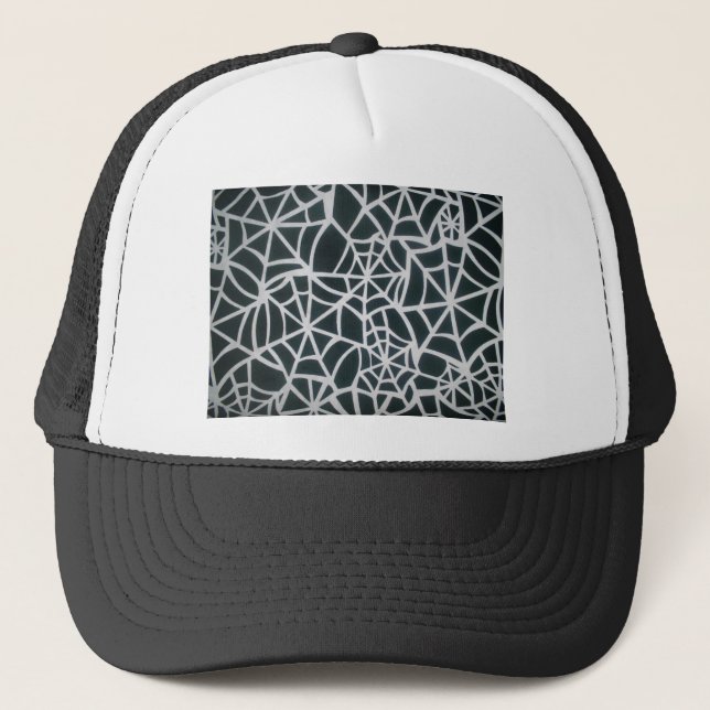 Gorra De Camionero Web de misterio: Delicada trampa - Web de araña bl (Anverso)