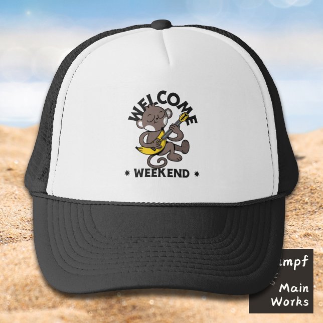 Gorra De Camionero Welcome Weekend with Monkey and Guitar (Subido por el creador)