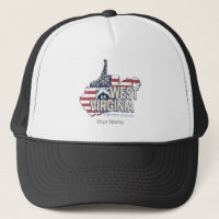 West Virginia United States Retro Map Vintage USA