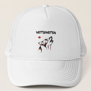 Gorra De Camionero Wet'suwet'en Howling Wolf Haida Style Tattoo Color