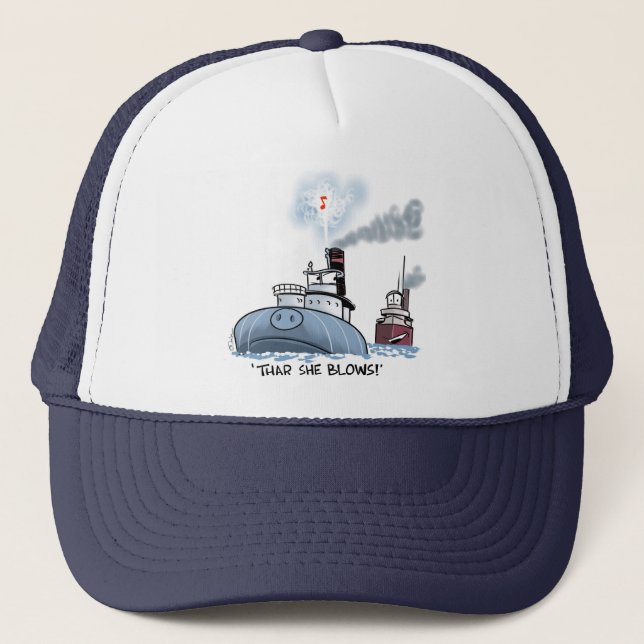 Gorra De Camionero Whaleback "Thar que ella sopla " (Anverso)