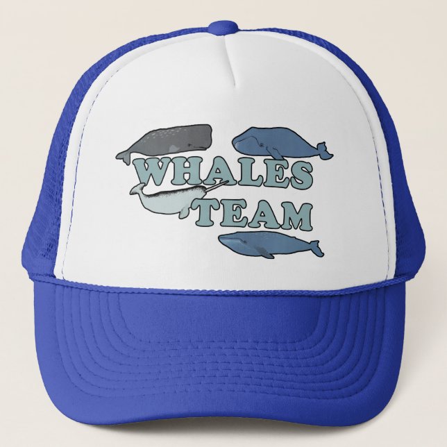 Gorra De Camionero Whales Team Environmental Whale Lover (Anverso)