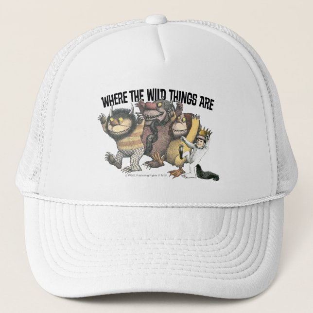 Gorra De Camionero Where the Wild Things Are Characters & Logo (Anverso)