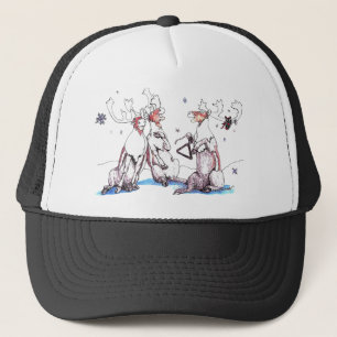 Gorra De Camionero Whimsical Alaska Wildlife Navidades