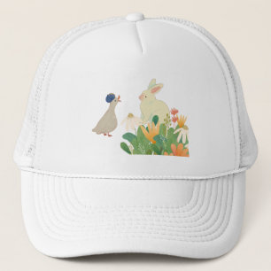 Gorra De Camionero Whimsical Bunny & Bird in Bloom - Cuidada Primaver