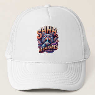 Gorra De Camionero Whimsical Cat Whispers Shhh A Nadie le importa