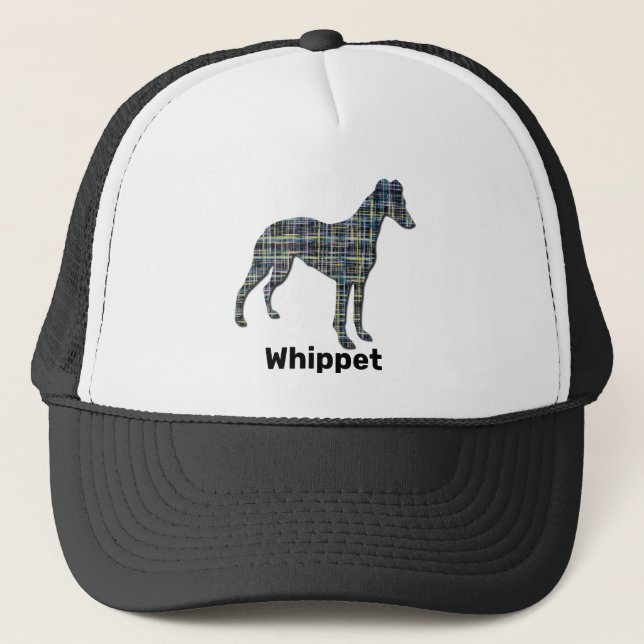 Gorra De Camionero Whippet / Greyhound Italiano Dog Silhouette Grid (Anverso)