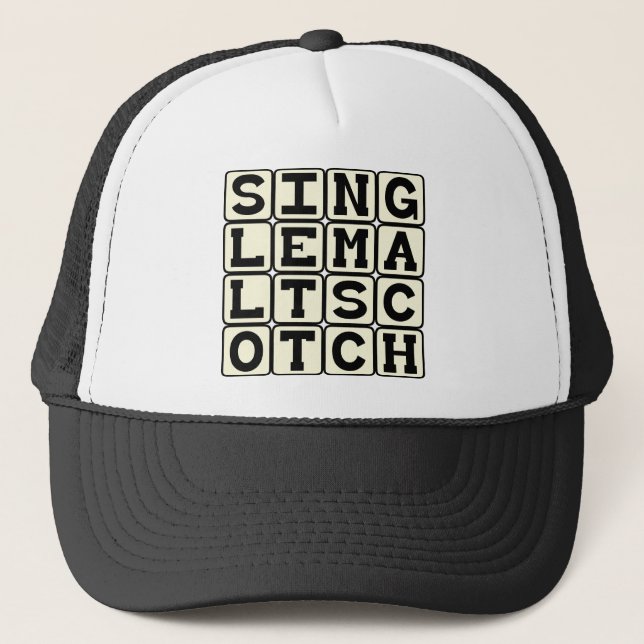 Gorra De Camionero whisky de malta simple, bebida alcohólica (Anverso)