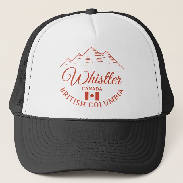 Gorra De Camionero Whistler BC Canada Mountain Design (Anverso)