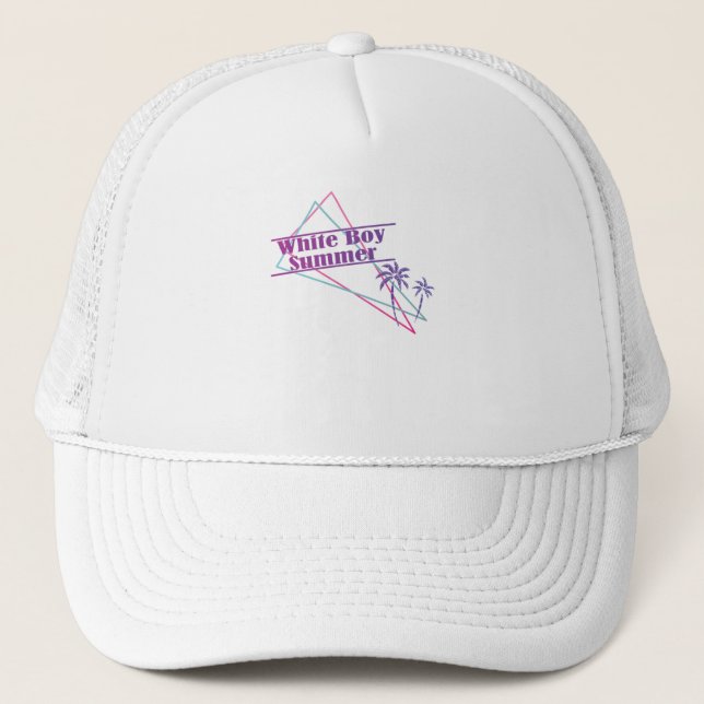 Gorra De Camionero White Boy Summer Retro Camiseta divertida Irónica  (Anverso)