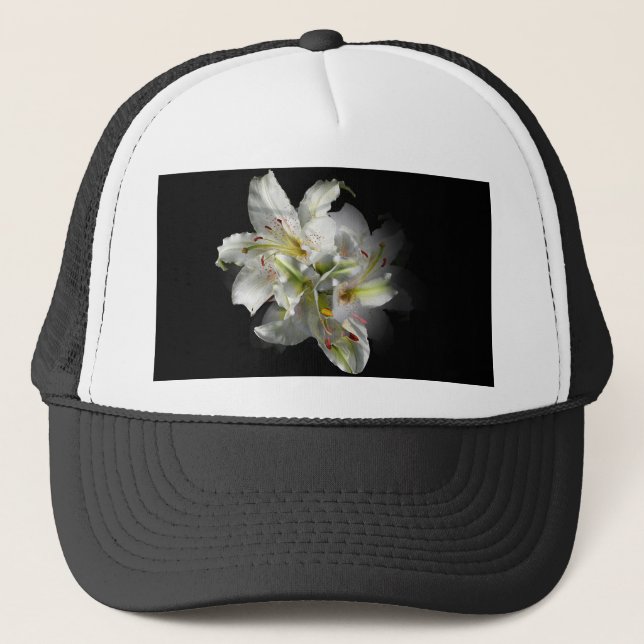 Gorra De Camionero White Lilies Fantasy (Anverso)