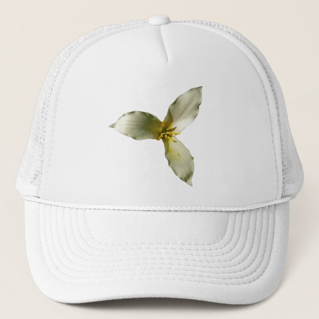 Gorra De Camionero White Trillium Flower Spring Wildflower (Anverso)