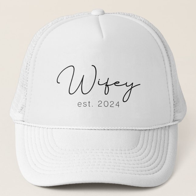 Gorra De Camionero Wifey Acabo De Casarse Recientemente (Anverso)
