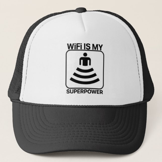 Gorra De Camionero WiFi es mi superpotencia (Anverso)
