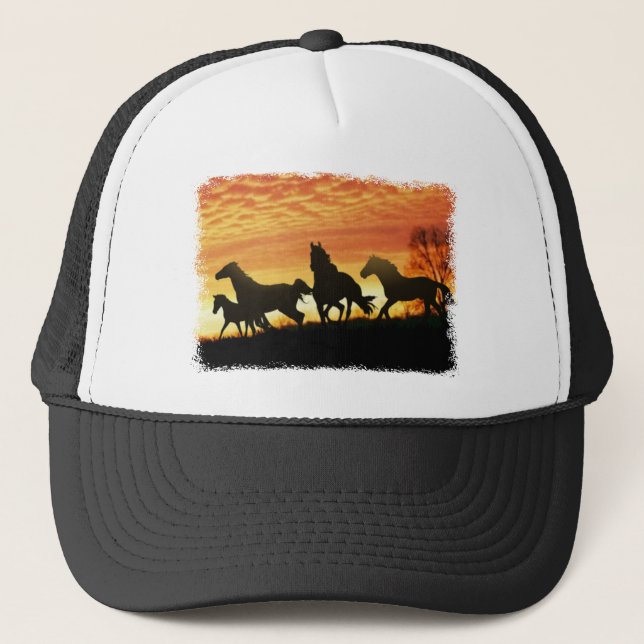 Gorra De Camionero Wild Mustangs (Anverso)