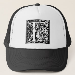 Gorra De Camionero William Morris Alphabet "F"