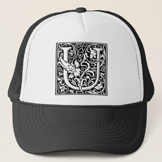 Gorra De Camionero William Morris Alphabet "U" (Anverso)