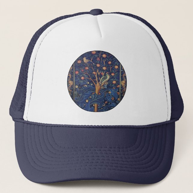 Gorra De Camionero William Morris Woodpecker Tapestry Arts & Crafts (Anverso)