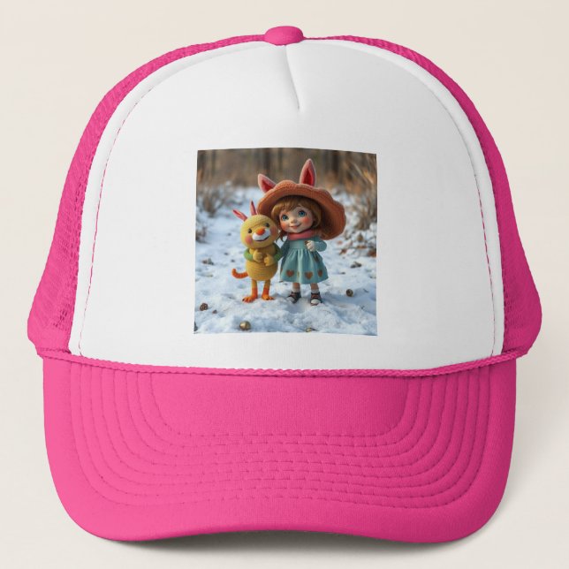Gorra De Camionero „Winterfreunde – Magische Freundschaft im Schnee“ (Anverso)