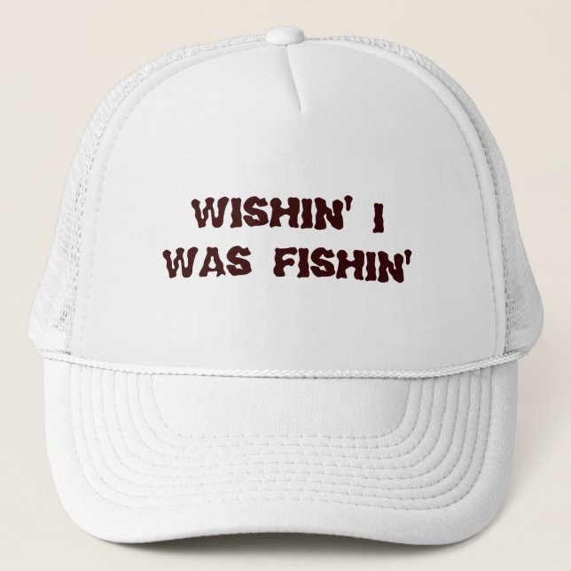 Gorra De Camionero Wishin I era Fishin (Anverso)