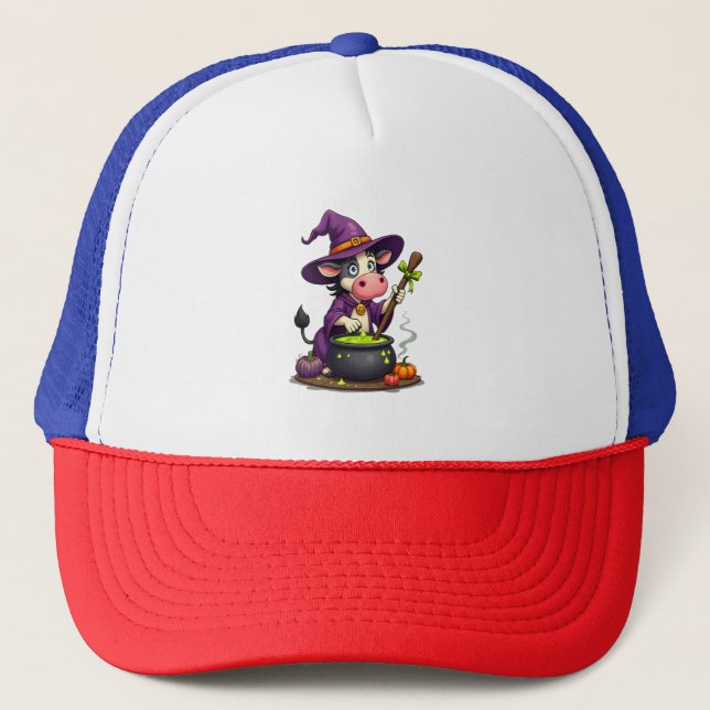 Gorra De Camionero Witch Cow Cauldron (Anverso)