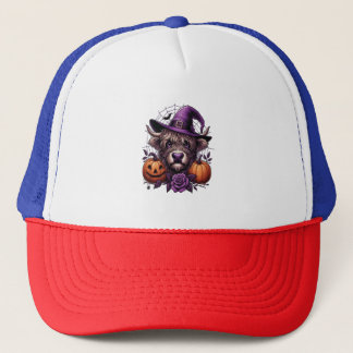 Gorra De Camionero Witch Highland Halloween Cow