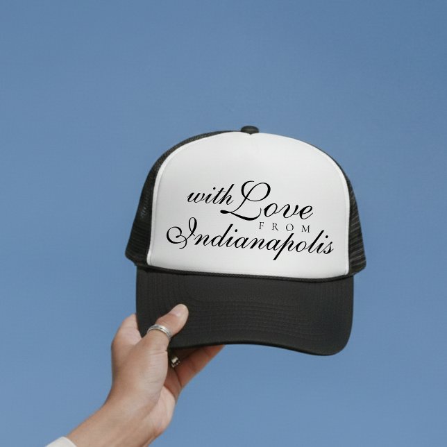 Gorra De Camionero With Love From Destination Wedding Merch (Ditch the expected wedding favors and gift your wedding guests something they'll actually use!)