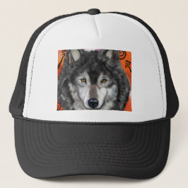 Gorra De Camionero Wolf Art