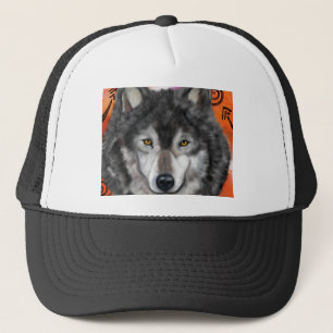 Gorra De Camionero Wolf Art