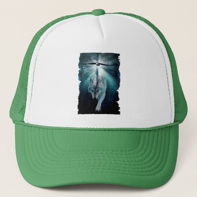 Gorra De Camionero WOLF & EAGLE Trucker Hat (Anverso)