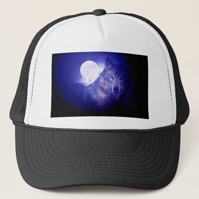 Gorra De Camionero Wolf & Moon (Anverso)