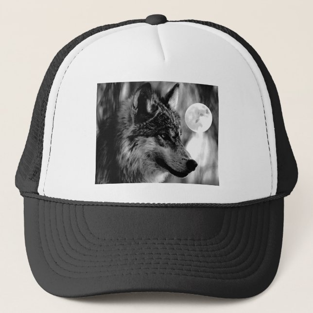 Gorra De Camionero Wolf & Moon (Anverso)