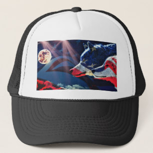 Gorra De Camionero Wolf Wolves Full Moon