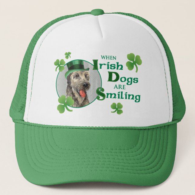 Gorra De Camionero Wolfhound irlandés del Día de San Patricio (Anverso)