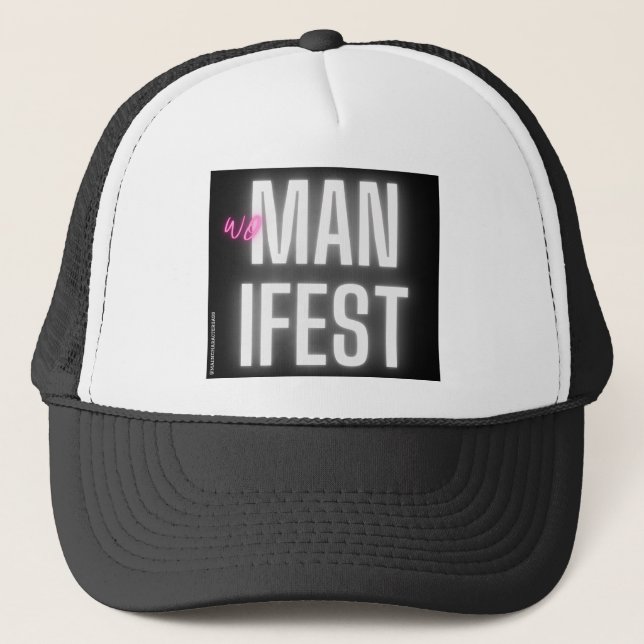 Gorra De Camionero WOmanifest Negro (Anverso)