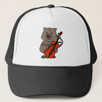 Gorra De Camionero Wombat divertido que juega el dibujo animado del