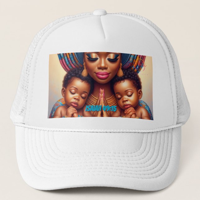 Gorra De Camionero Women and child Isaiah 49:15: (Anverso)