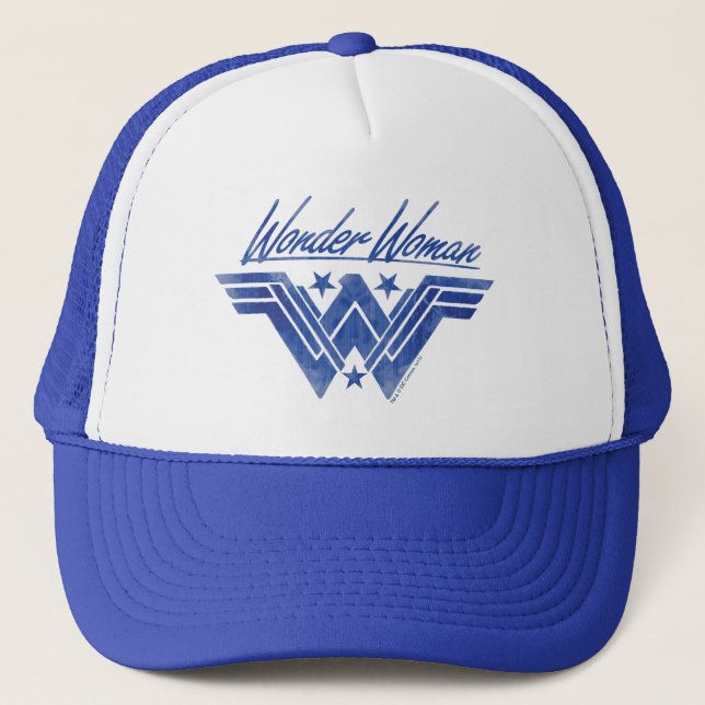 Gorra De Camionero Wonder Woman Stacked Stars Symbol (Anverso)