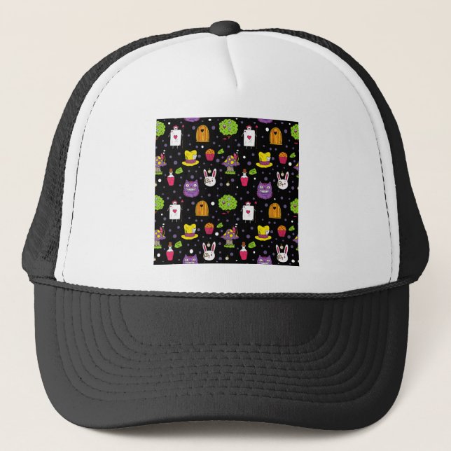 Gorra De Camionero Wonderland negro (Anverso)