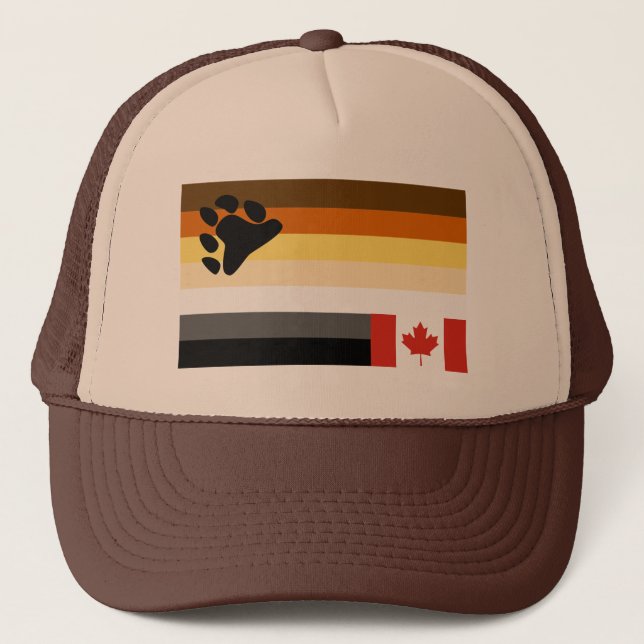 GORRA DE CAMIONERO WOOF! EH? CANADIAN BEAR PRIDE TRUCKER HAT (Anverso)