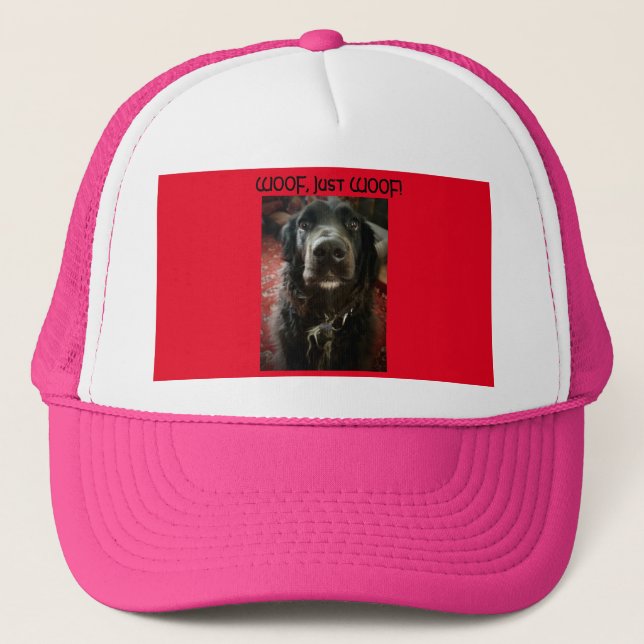GORRA DE CAMIONERO ¡WOOF, SOLO WOOF! (Anverso)