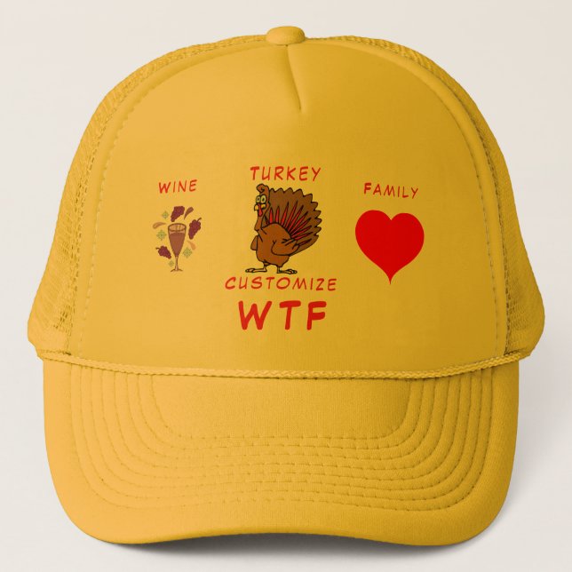Gorra De Camionero WTF Wine Turkey Family Thunder_Cove (Anverso)