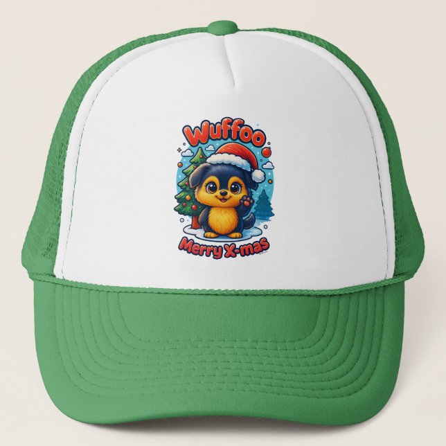 Gorra De Camionero Wuffoo Molli Merry X-mas Kawaii 3D Holiday (Anverso)